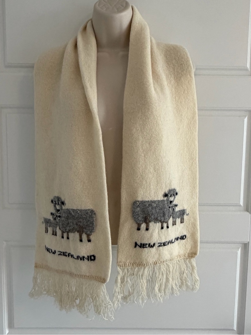 New Zealand Merino & Possum Wool Soft Scarf Cottagecore Winter Ski Snow Cabin